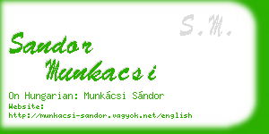 sandor munkacsi business card